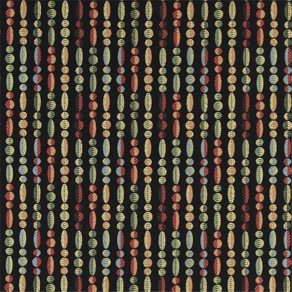 Designer Fabrics Designer Fabrics K0020B 54 in. Wide Red; Blue; Green And Black; Geometric Striped Contemporary Upholstery Fabric K0020B - main